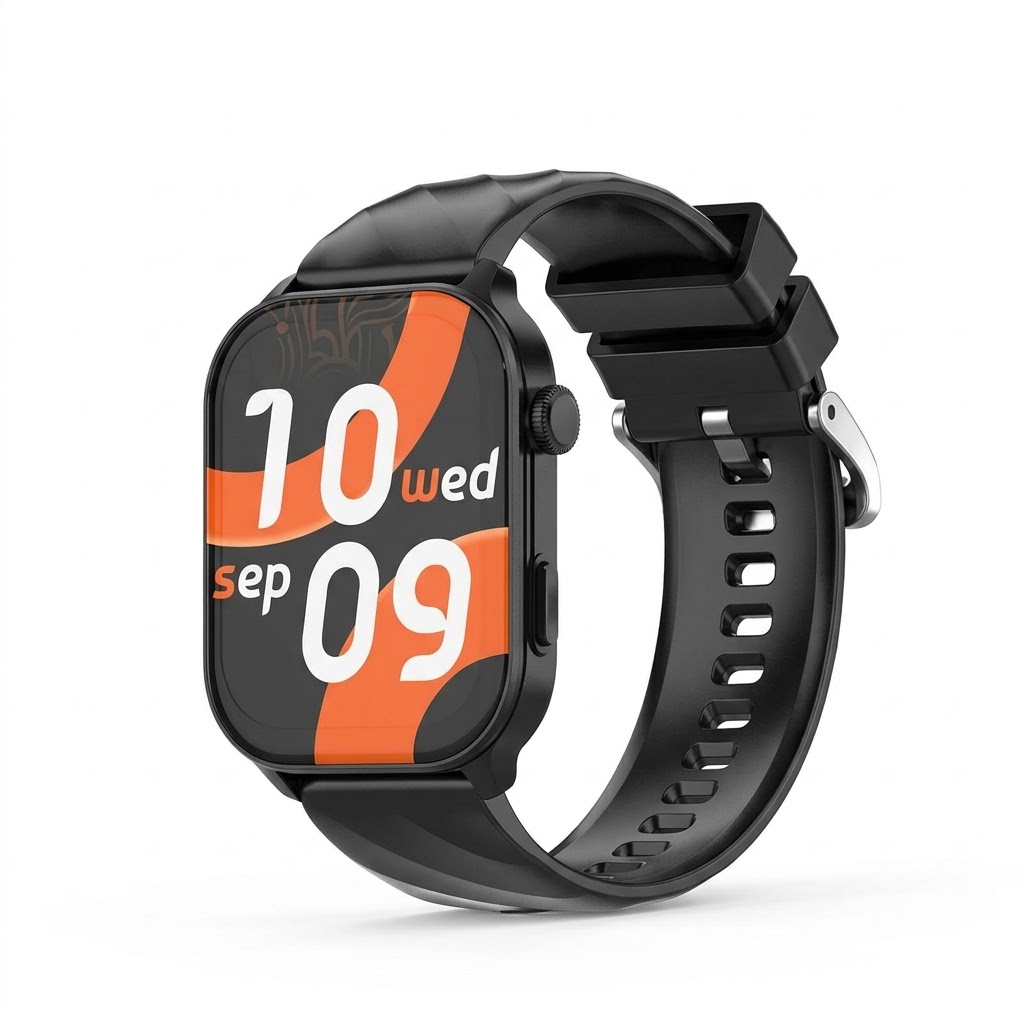 Vidvie GPS Smart Sports Watch with Bluetooth Calling, HD Touch Display, Heart Rate, SpO2 and Sleep Tracking, Multi-Sport Modes, Smart Notifications, Water Resistant Rugged Design, Black, SW1621